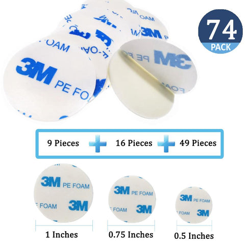 3M Dots Adhesive Double Coated Circle Pads